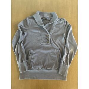 Banana Republic Women's Sweater 3 Button Shawl Neck Pullover Blue small